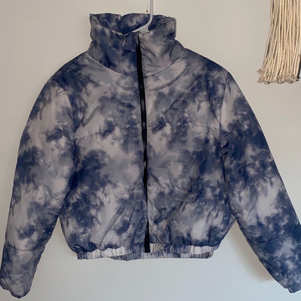 Blue & White Zip Up Jacket